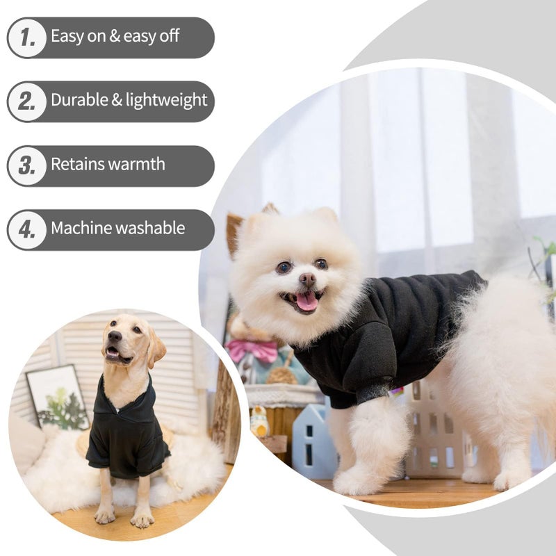 BINGPET Dog Hoodies - Fleece Lined Fall Dog Puppy Sweatshirt Soft Warm Sweater Winter Hooded Clothes for Small Medium Large Dogs & Cats - Image 4